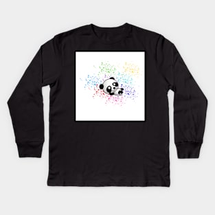 Relaxing Panda Bear Kids Long Sleeve T-Shirt